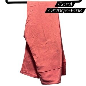 NWOT LulaRoe OS Soft Leggings OneSize  2-10 Small-Large Heather CoralPink Bright